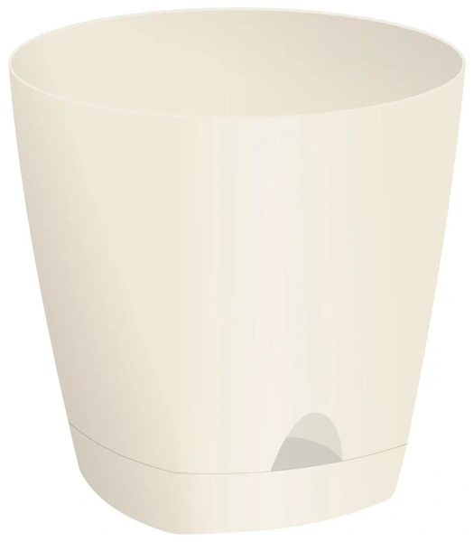 Горшок для цветов с поддоном InGreen Amsterdam 4 л сливочный (19x20 см) 1147801 - МСК «Форвард»