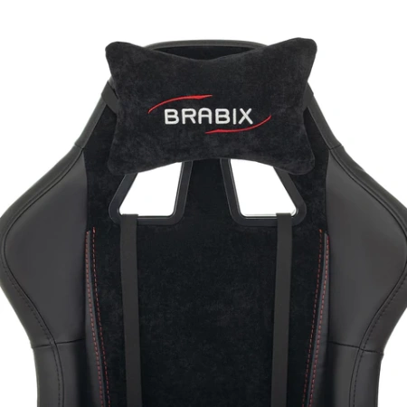 Кресло компьютерное BRABIX "Striker GM-121", синхромеханизм, 2 подушки, экокожа/велюр, черное, 532962 минпромторг - МСК «Форвард»