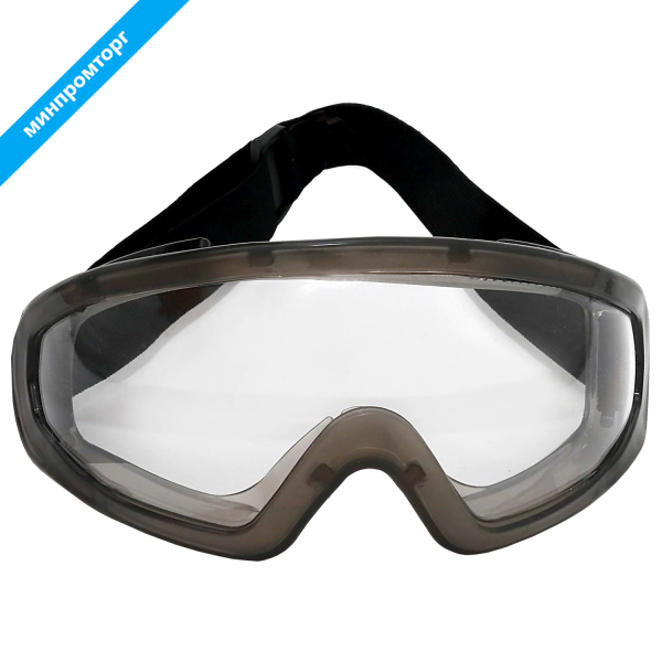 Очки защитные закрытые ЕЛАНПЛАСТ, прозрачные, прямая/непрямая вентиляция, поликарбонат, ОЧК601 671247