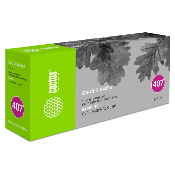 Картридж лазерный CACTUS (CS-CLT-K407S) для SAMSUNG CLP-320/325/N, черный, ресурс 1500 стр CS-CLT-K4 361802 под заказ 8 дней