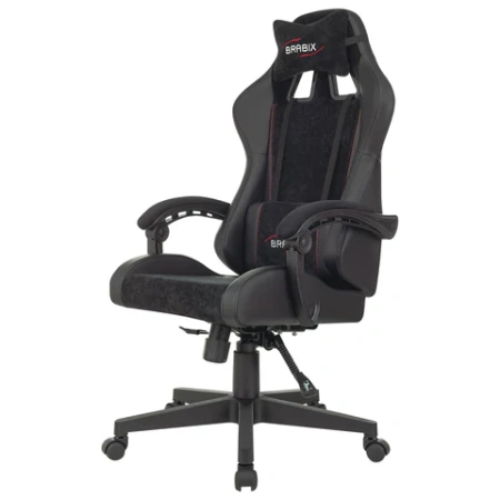 Кресло компьютерное BRABIX "Striker GM-121", синхромеханизм, 2 подушки, экокожа/велюр, черное, 532962 минпромторг - МСК «Форвард»