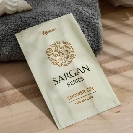 Гель для душа одноразовый 10 мл, КОМПЛЕКТ 500 шт., GRASS SARGAN, саше, флоупак, 125209 608522 - МСК «Форвард»