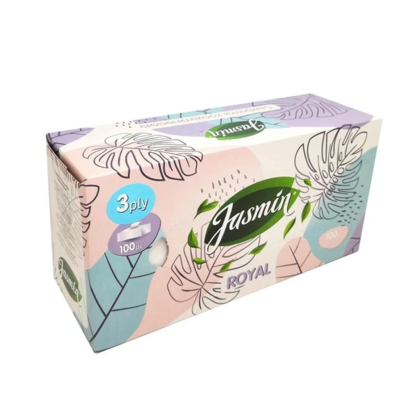 Салфетки косметические Jasmin Royal 3-слойные 100шт 601053 1604046 - МСК «Форвард»