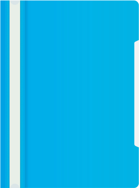 Скоросшиватель Бюрократ пластик PS20AZURE A4 прозрач.верх.лист голубой 0.12/0.16