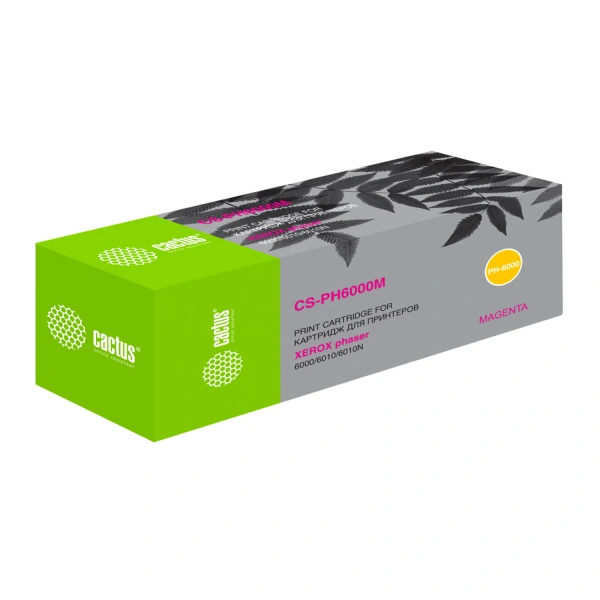 Картридж лазерный CACTUS (CS-PH6000M) для XEROX Phaser 6000/6010N, пурпурный, ресурс 1000 стр CS-PH6 362585 под заказ 8 дней