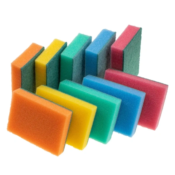 Губка для уборки Donna-Bella Миди 8x5 см КОМПЛЕКТ 10штук  поролон с абразивным слоем Г14 1579104 - МСК «Форвард»