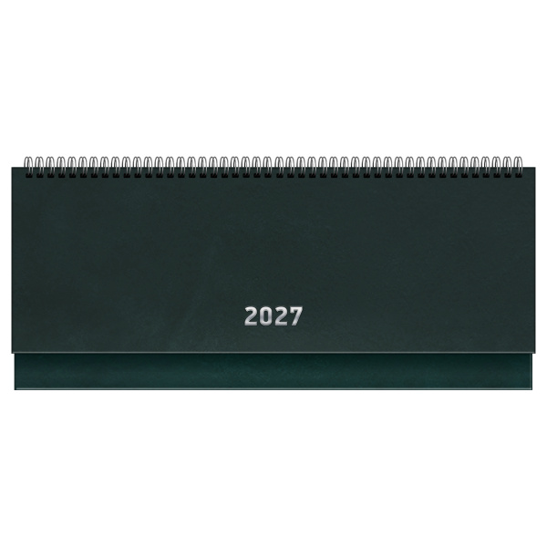 Планинг датированный 2027г., 64л., 285*100, бумвинил, BG, зелёный Pd_68424 392425