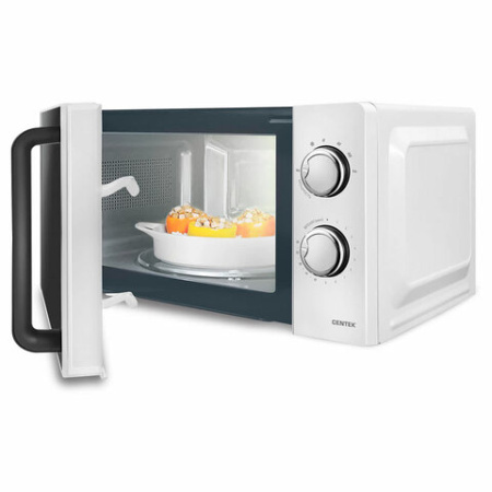 Микроволновая печь CENTEK CT-1575, объем 20 л, мощность 700 Вт, механическое управление, белая, CT-1575 White 457601 - МСК «Форвард»