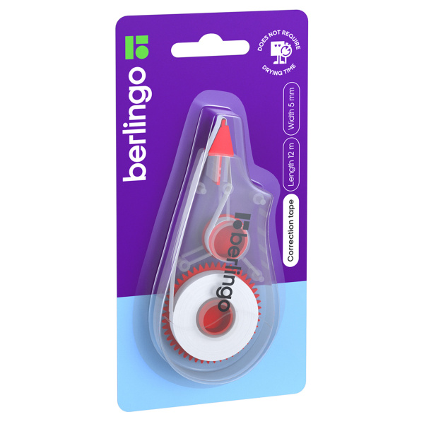 Корректирующая лента Berlingo, 5мм*12м, блистер, европодвес FKs_12051 184408 - МСК «Форвард»