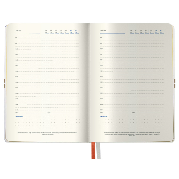 Ежедневник недатированный, А5, 136л., кожзам, Berlingo "Casual Gold", с резинкой, белый, золотой срез 384702 - МСК «Форвард»