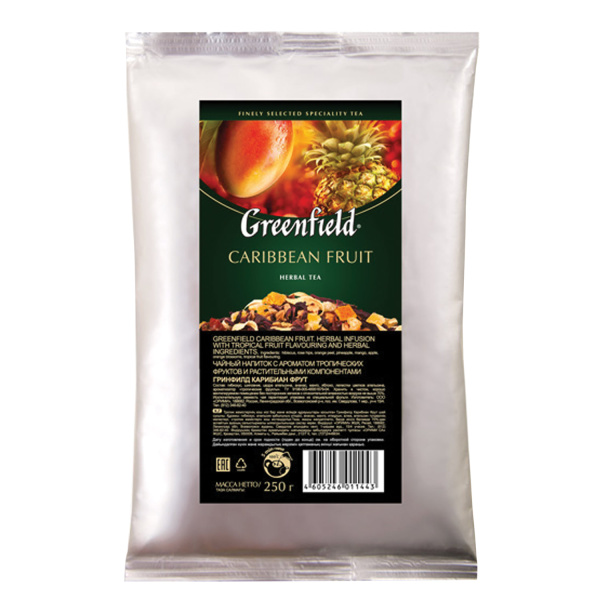 Чай листовой GREENFIELD "Caribbean Fruit" фруктовый (манго/ананас) 250г, 621031