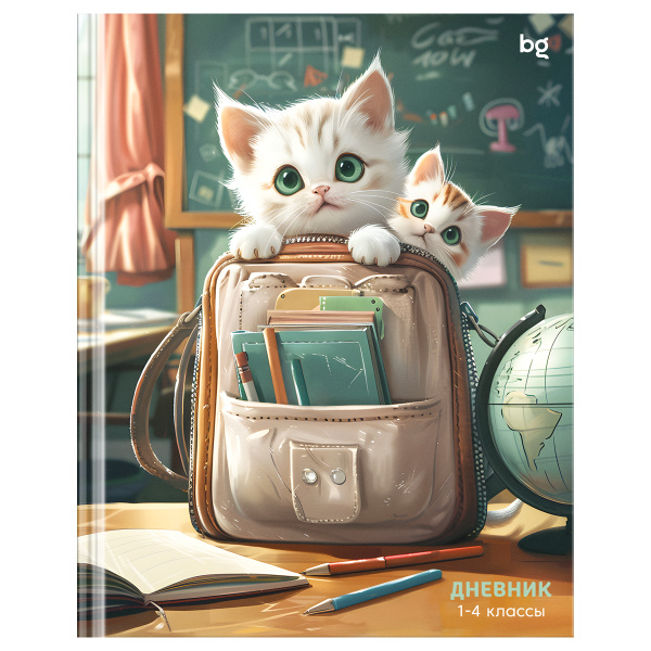 Дневник 1-4 кл., 48л., (твердый) BG "Маленькие помощники", матовая ламинация Д5т48_лм 64629 376731