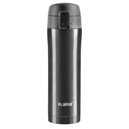 Термокружка 470 мл из нержавеющей стали SUS304, бесконечно темно-серый металлик, LAIMA, 608827 - МСК «Форвард»