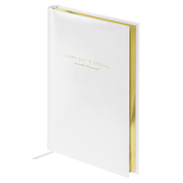 Ежедневник недатированный, А5, 136л., твердый переплет, кожзам, BG "Даллас", белый DuA5_60877 369646 - МСК «Форвард»