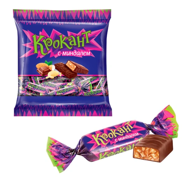 Конфеты ЯШКИНО "Крокант" грильяжное драже с миндалём и арахисом, 500 г, НК555 622370