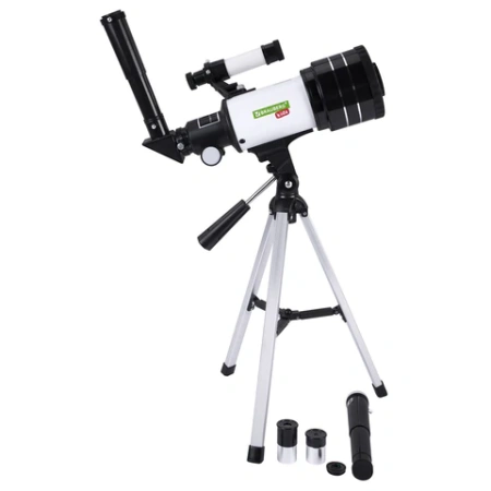 Телескоп рефрактор астрономический настольный, увеличение 150х, объектив 70 мм, фокус 300 мм, видоискатель, BRAUBERG KIDS 70300, 391397 - МСК «Форвард»