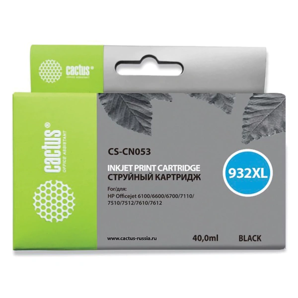 Картридж струйный CACTUS (CS-CN053) для HP OfficeJet 6100/6600/6700, черный CS-CN053 362808 под заказ 8 дней