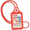 Бейдж вертикальный для пропуска и ID-карт, СИЛИКОНОВЫЙ, 85х54 мм, шнурок 42 см, красный, BRAUBERG, 238903 - МСК «Форвард»