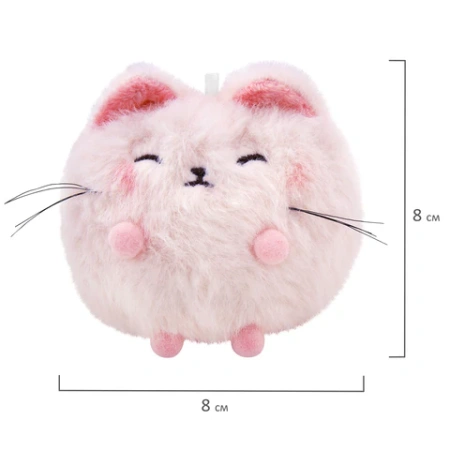 Игрушка пищалка мягкая заводная "Кот Пухляш", КОМПЛЕКТ 12ШТ  высота 8 см, WOOZOO (ВУЗУ), 666201 - МСК «Форвард»