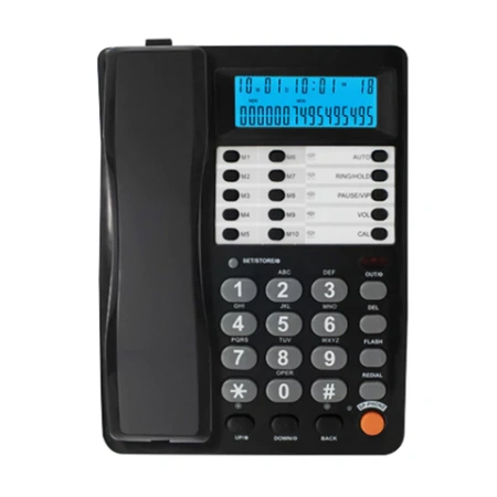 Телефон RITMIX RT-495 black, АОН, спикерфон, память 60 номеров, тональный/импульсный режим, черный, 80002152 263160 - МСК «Форвард»