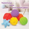 Тактильные мячики, сенсорные игрушки развивающие, ЭКО, 6 штук, d 60-80 мм, ЮНЛАНДИЯ, 664702 - МСК «Форвард»