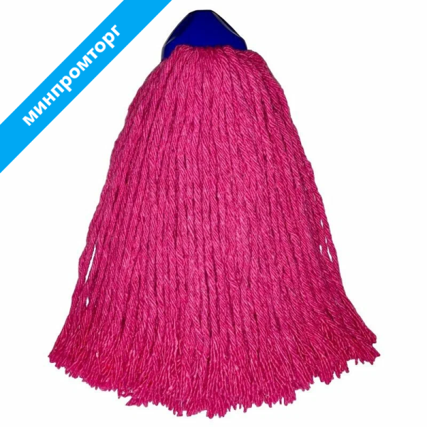 Насадка МОП для верёвочной швабры Кадыйская мануфактура Премиум Big хлопок/вискоза 32x8 см красная ТВ-003-17К 788501