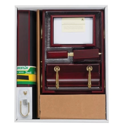 Набор подарочный настольный BESTAR "Artemis" из дерева, 10 предметов, цвет "красное дерево", 236358 - МСК «Форвард»