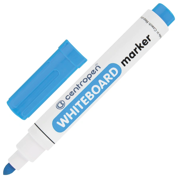 Маркер стираемый для белой доски ГОЛУБОЙ, CENTROPEN "Dry-Wipe", 2,5 мм, 8559,5 8559 0167 152018