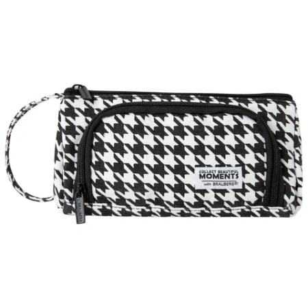 Пенал-косметичка BRAUBERG с ручкой, 1 откидная планка, полиэстер, 22x10х8 см, "Houndstooth", 271560 - МСК «Форвард»