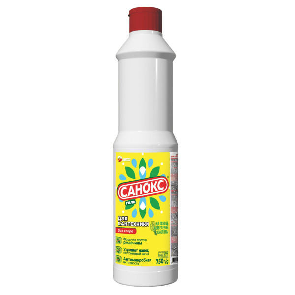 Средство для удаления ржавчины и известкового налета 750г САНОКС гель, 601692
