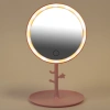 Зеркало настольное с LED-подсветкой для макияжа, диаметр 17 см, 3 режима свечения, аккумулятор 1200 mAh, цвет розовый, WBZ (ВБЗ), 609331 - МСК «Форвард»
