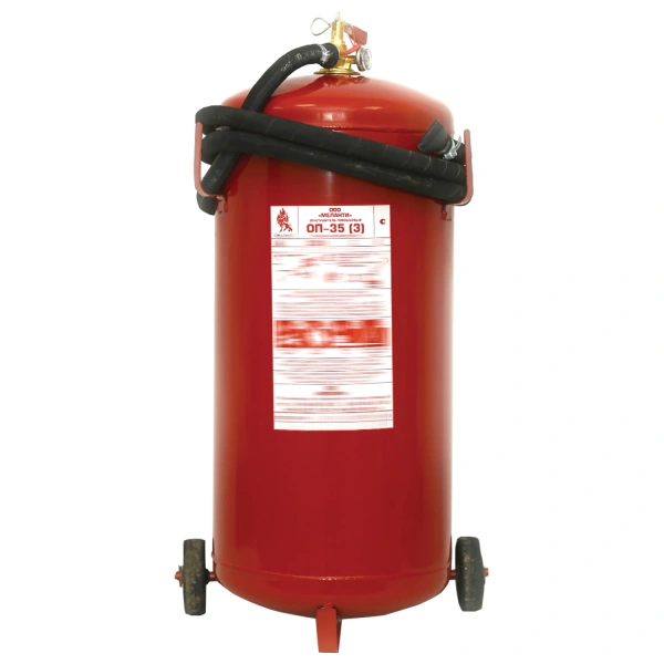 Огнетушитель порошковый ОП-35, ПЕРЕДВИЖНОЙ, АВСЕ (твердые, жидкие, газ-е, электр) закачной, МЕЛАНТИ 610863