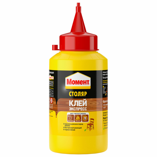Клей специальный МОМЕНТ Столяр, 250 г, для различных пород дерева, 422981 605652