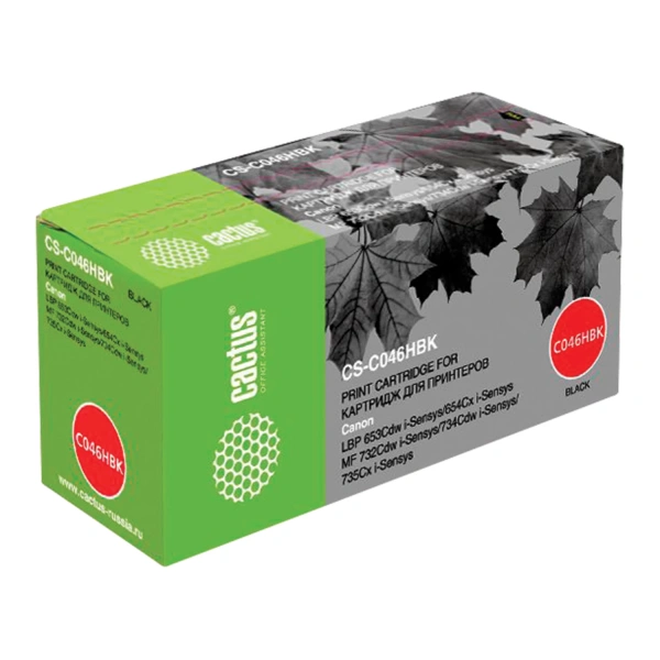 Картридж лазерный CACTUS (CS-046HBK) для CANON LBP-653Cdw/654Cx/MF732Cdw, черный, ресурс 6300 стр 362986 ПОД ЗАКАЗ 8 ДНЕЙ