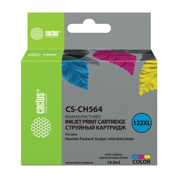 Картридж струйный CACTUS (CS-CH564) для HP Deskjet 1050/2050/2050S, цветной CS-CH564 361854
