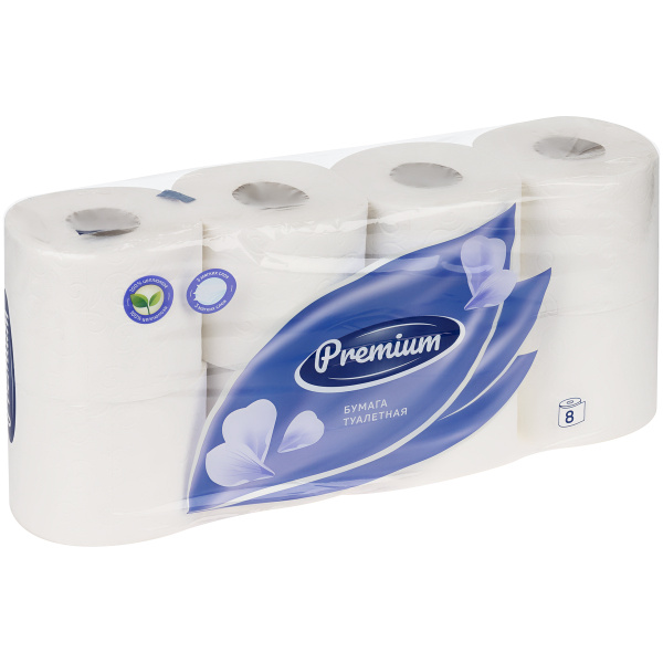 Бумага туалетная OfficeClean "Premium", 3-слойная, 8шт., 28,5м/рул., тиснение, белая 325791 - МСК «Форвард»