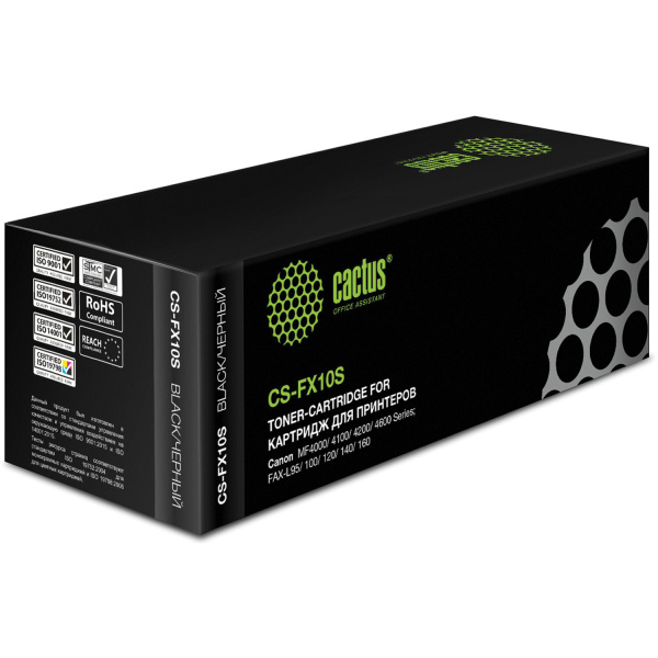 Картридж лазерный CACTUS (CS-FX10S) для CANON i-SENSYS 4018/4120/4140, ресурс 2000 стр CS-FX10S 361989