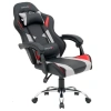 Кресло компьютерное CROMEX (КРОМЕКС) "Quantum GM-155 RGB", подсветка, две подушки, экокожа, черное/красное/серое, 532955 - МСК «Форвард»