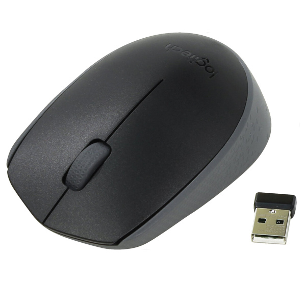 Мышь беспроводная LOGITECH M171, 2 кнопки+1 колесо-кнопка, оптическая, черная, 910-004424 511997