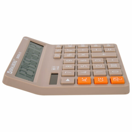 Калькулятор настольный BRAUBERG DIGITAL-12-BG (151х152 мм), 12 разрядов, двойное питание, БЕЖЕВЫЙ, 272970 - МСК «Форвард»