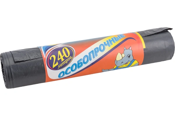 Мешки для мусора 240л 10шт Мультипласт особопрочные 40мкм - МСК «Форвард»