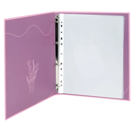 Папка-портфолио универсальная, 4 кольца, 20 файлов, 7БЦ матовая, BRAUBERG, "Gentle", 117558 - МСК «Форвард»