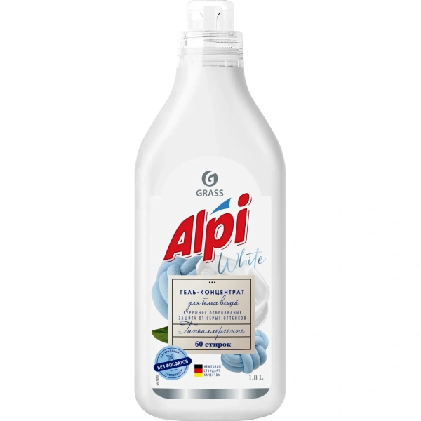 Гель для стирки Grass Alpi white gel Grass 1.8 л 125733 1606663 минпромторг
