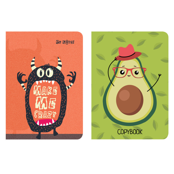 Тетради B5 (179х250мм) 60л НАБОР 2шт. сшивка линия SoftTouch, 70г/м, КОНТРАСТ, BRAUBERG, 403826