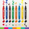 Фломастеры-штампы двусторонние "FUNNY STAMPS", 8 цветов, BRAUBERG KIDS, картонная коробка с европодвесом, 152179 - МСК «Форвард»