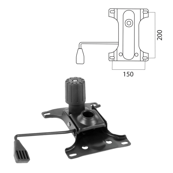Механизм качания для кресла, Топ-ган, межцентровое расстояние крепежа 150х200мм., JW-G008, 531482