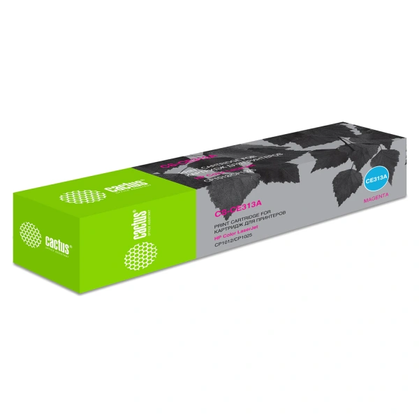 Картридж лазерный CACTUS (CS-CE313A) для HP ColorLaserJet CP1025/CP1025NW, пурпур, ресурс 1000 стр C 362069 ПОД ЗАКАЗ 8 ДНЕЙ