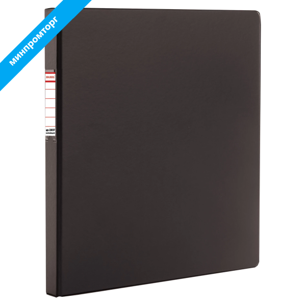 Папка с металлич. пружинным скоросшивателем BRAUBERG картон/ПВХ, 35мм, черная, до 290 листов, 228337