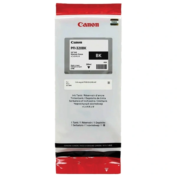 Картридж струйный CANON (PFI-320BK) для imagePROGRAF TM-200/205/300/305, черный, 300мл, ориг 2890C00 363498 под заказ 8дней