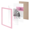 Рамка 21х30 см небьющаяся, багет 17,5 мм, пластик, BRAUBERG "Colorful", розовая, 391248 - МСК «Форвард»